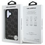 Karl Lagerfeld KLHMP16MPKHPORPK black Hardcase Hot Stamp MagSafe Kryt iPhone 16 Plus