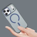 Magnetic Abrasive Compatible With MagSafe Matte Blue Kryt iPhone 17 Pro Max