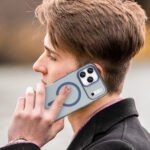 Magnetic Abrasive Compatible With MagSafe Matte Blue Kryt iPhone 17 Pro Max