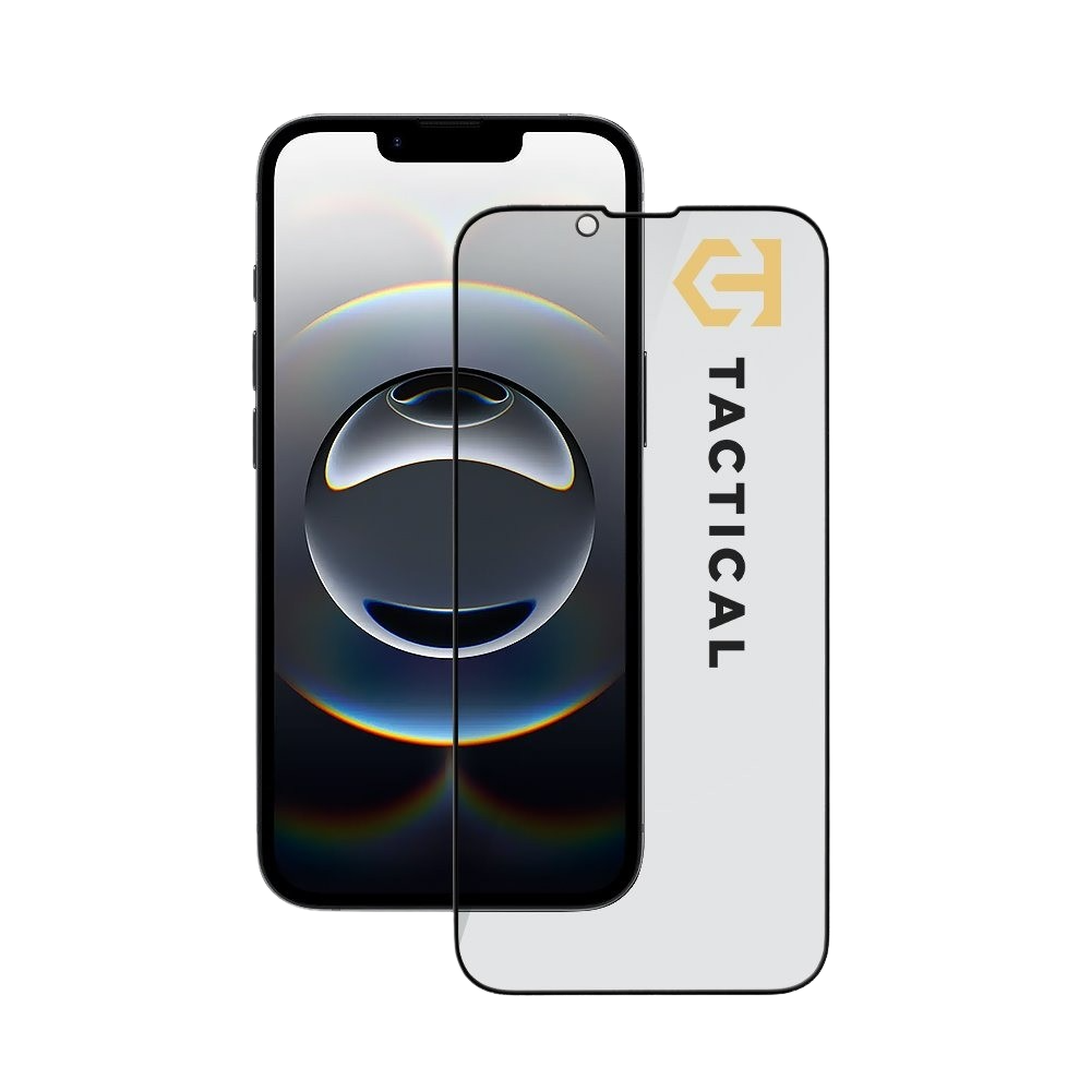 Tactical Glass Shield Privacy Stealth 5D Glass Apple Black iPhone 13 / 13 Pro / 14 / 16e / 17e