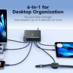 Tech-Protect Dc 240 W Gan 6 Port Desktop Charger Pd 240 W / Qc 3.0 Black