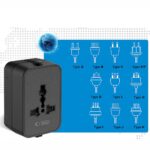 Tech-Protect Ta300 Travel Adapter Eu / Uk / Us / Au Black