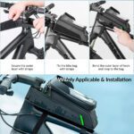 Rockbros 029 1Bk Bicycle Bag Frame With Phone Cover Black