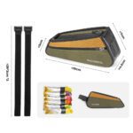 Rockbros 088 Top Tube Bike Bag 0.25L Green And Orange
