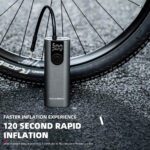 Rockbros 42720001001 Electric Bike Pump With Led Display + Usb C Usb A Cable Black