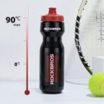 Rockbros 750 Ml Bike Bottle Transparent Black With Red Mouthpiece