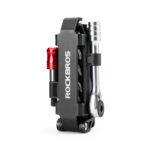 Rockbros Multitool Bicycle Tool Set With Ratchet Wrench And Tire Levers Black