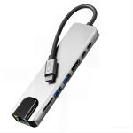 Tech-Protect Hb09 Hub Adapter 8in1 Type-C + USB-A 3.0 + USB C3.0 + HDMI4K 60Hz + SD/TF + PD 100W + RJ45 1000Mb/s Space Grey