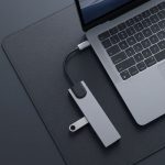 Tech-Protect Hb09 Hub Adapter 8in1 Type-C + USB-A 3.0 + USB C3.0 + HDMI4K 60Hz + SD/TF + PD 100W + RJ45 1000Mb/s Space Grey