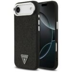 Guess Glitter Triangle Logo MagSafe black Kryt iPhone 17 Air