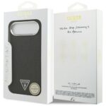 Guess Glitter Triangle Logo MagSafe black Kryt iPhone 17 Air