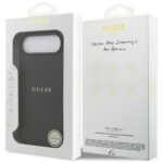 Guess Grained Ring MagSafe black Kryt iPhone 17 Air