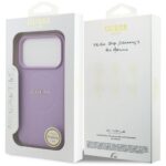 Guess Grained Ring MagSafe purple Kryt iPhone 17 Pro