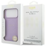 Guess Grained Ring MagSafe purple Kryt iPhone 17 Pro Max