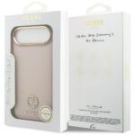 Guess Grained Strass Logo MagSafe pink Kryt iPhone 17 Air