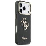 Guess IML 4G Script Metal black Kryt iPhone 17 Pro Max