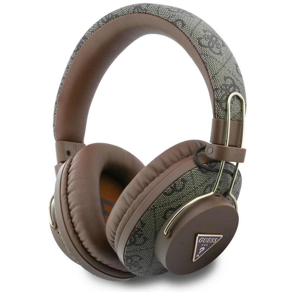Guess Triangle Logo Bluetooth ENC Wireless Headphones brown